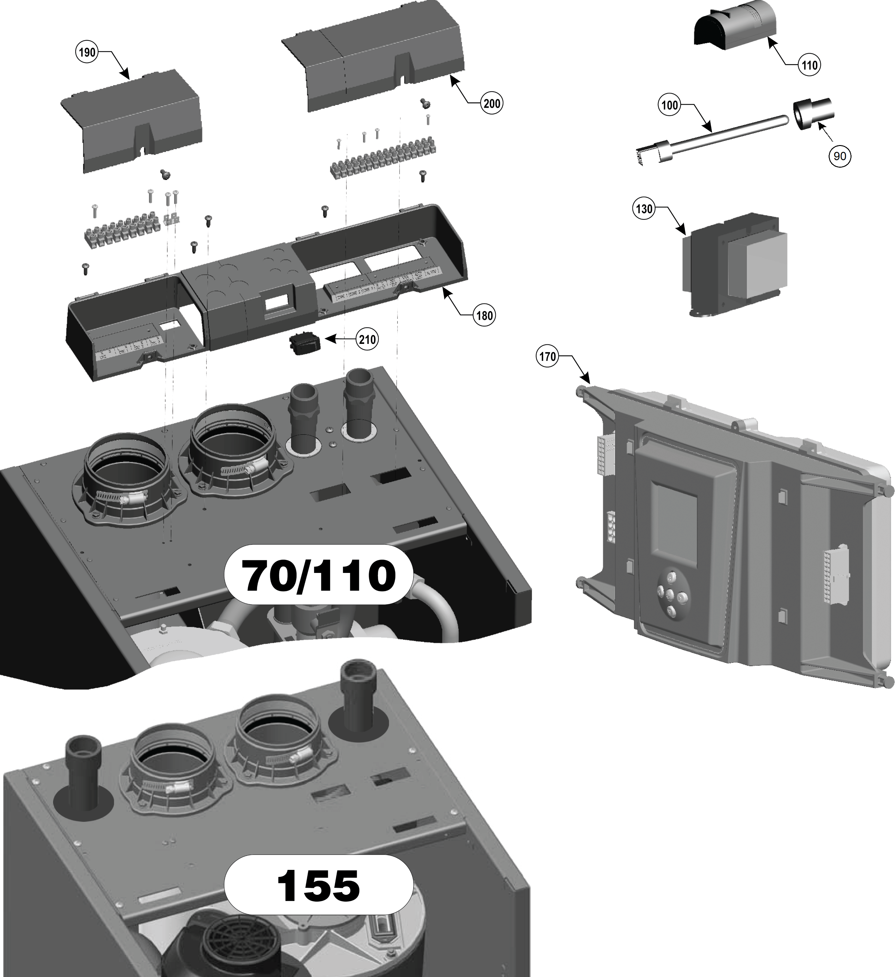 WM97+ 155 Controls / Electrical Assemblies Drawing